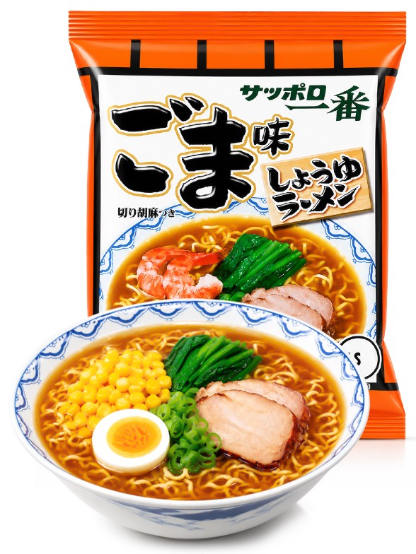 Ramen Sabor Sésamo y Salsa de Soja | Sapporo Ichiban 101 g
