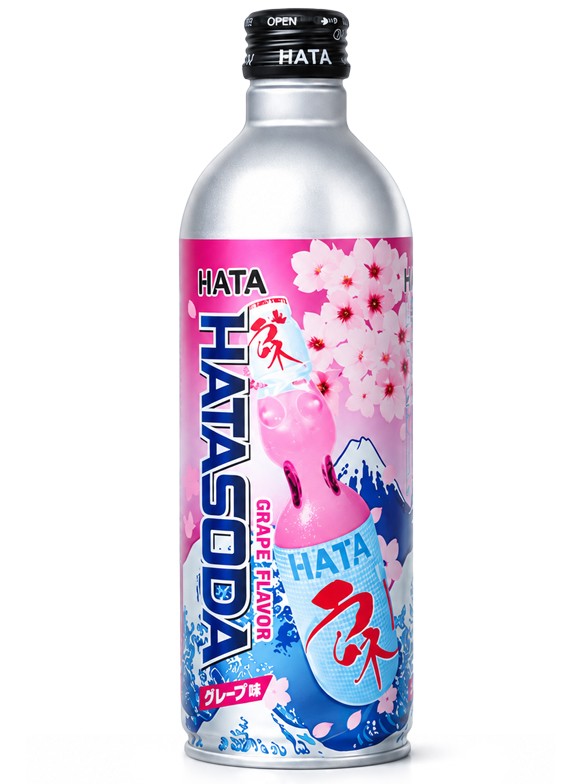 Soda Ramune de Uva Hatasoda | Hata 500 ml