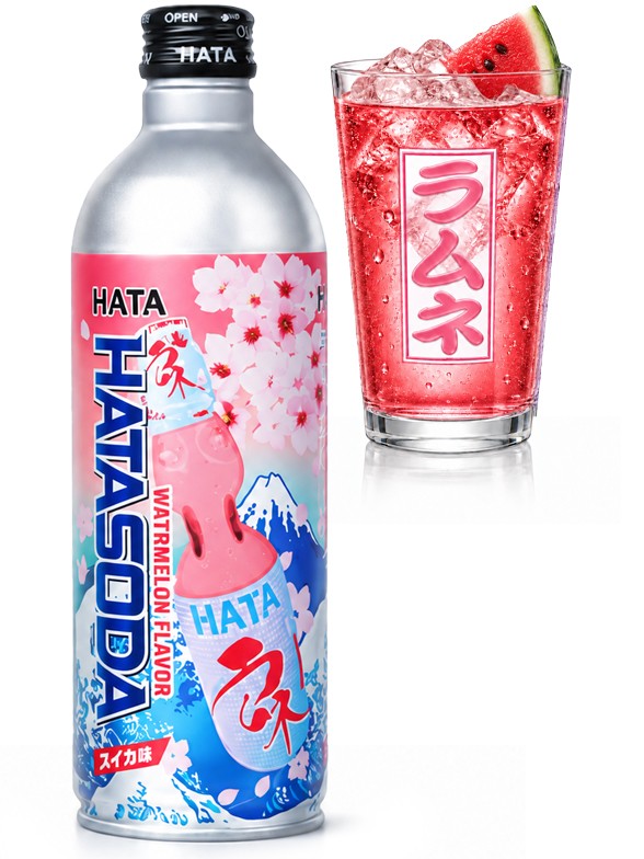 Soda Ramune de Sandía Hatasoda | Hata 500 ml