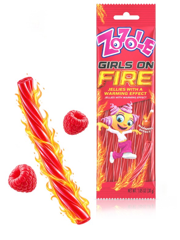Chuche Regaliz Sabor Frambuesa y Chile | Efecto Fuego 75 g.