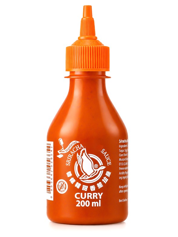 Salsa Sriracha Chili con Curry | Sin Gluten 200 ml.