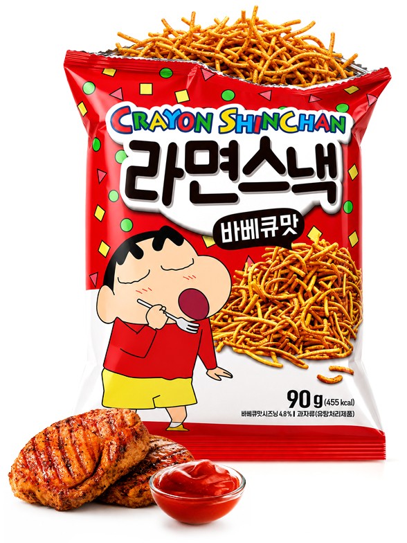 Snack Crujiente de Ramen Sabor Barbacoa | Crayon Shin-chan 90 g