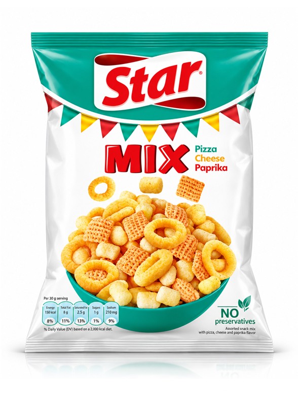 Snack Mix Pizza, Queso y Paprika | Star Pepsi 90 g