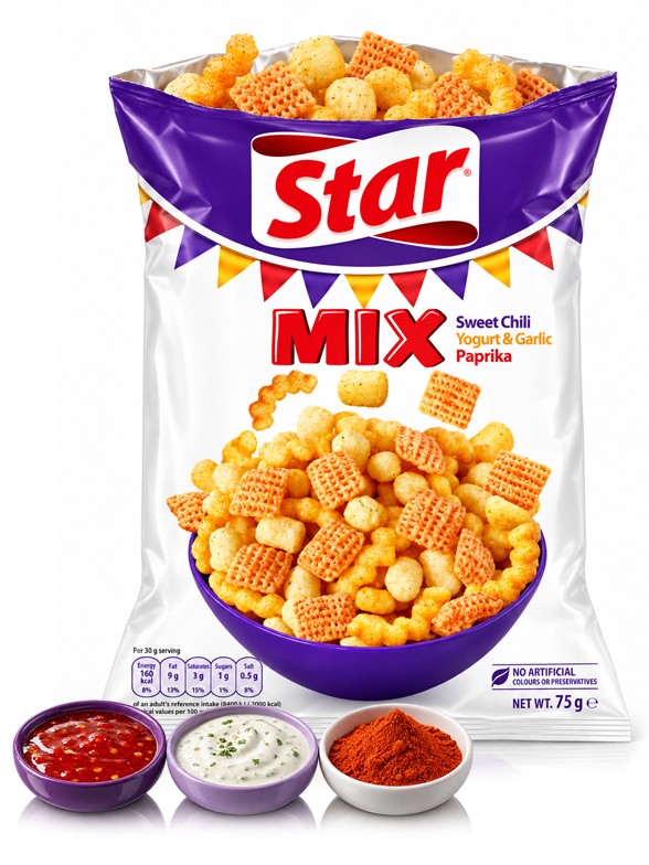 Snack Sweet Chili, Yogur-Ajo y Paprika | Star Pepsi 90 g