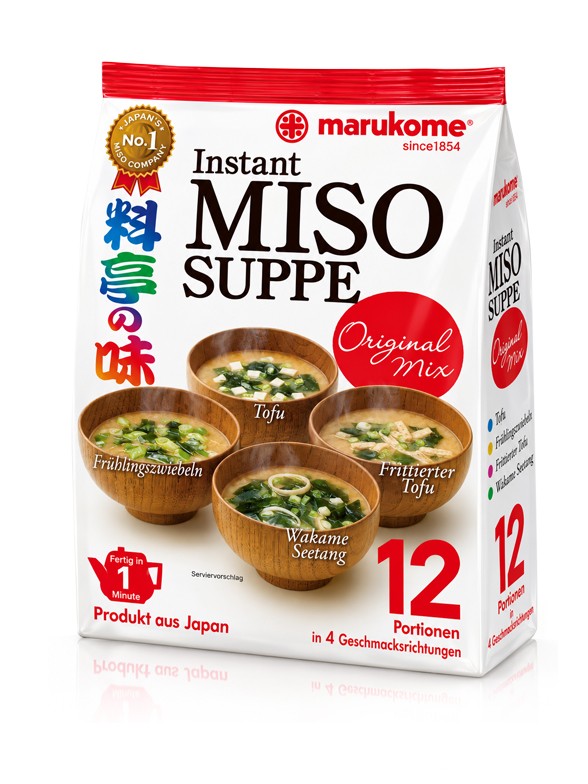 Surtido Sopas Instantáneas de Miso Rojo | 12 Raciones | 4 variedades