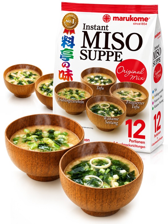Surtido Sopas Instantáneas de Miso Rojo | 12 Raciones | 4 variedades