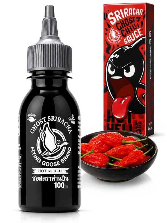 Salsa Sriracha Ghost Chili Extra Picante | Flying Goose 100 ml