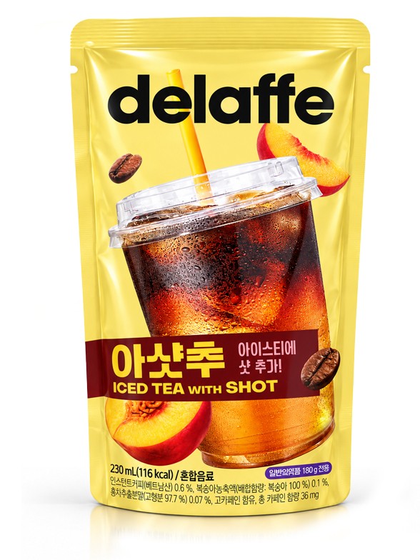 Té Helado Coreano Melocotón con Café | Delaffe Pouch 230 ml