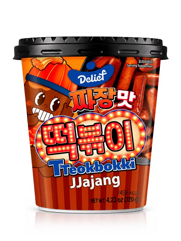 Tteokbokki (Topokki) Salsa Jjajang Cup Halal | Delief 120 g