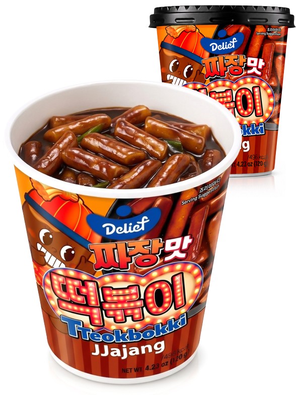 Tteokbokki (Topokki) Salsa Jjajang Cup Halal | Delief 120 g
