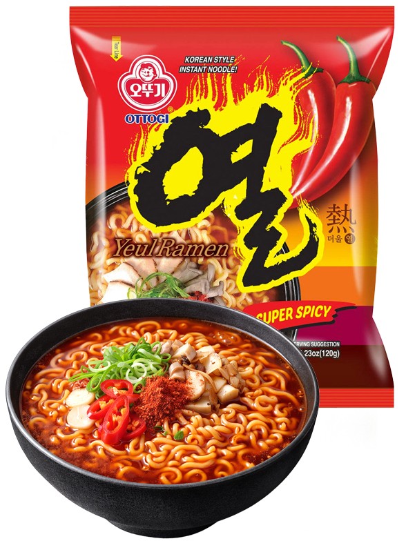 Ramen Coreanos Yeul de Ternera y Pollo | Extra Hot 120g.