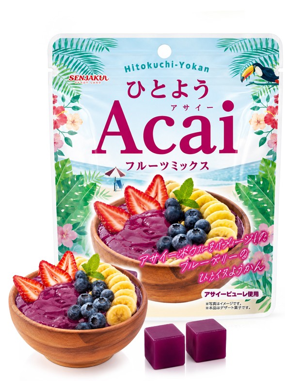 Dulce Tradicional Yokan de Acai con Frutas en Porciones 78g.
