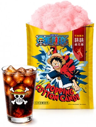 Algodón de Azúcar con Chasquidos | Sabor Cola | One Piece 15g.