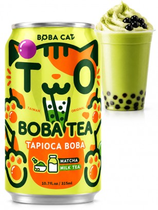 Bebida Bubble Milk Tea de Matcha | Boba Cat 315 ml