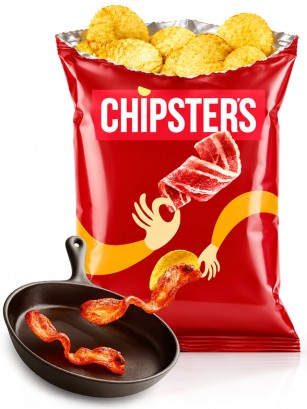 Patatas Chipsters Sabor Bacon | 60 g