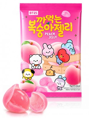 Chuches Pelables Coreanas de Melocotón | BT21 76 g