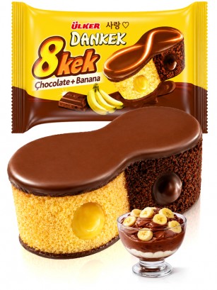 Doble Cupcake Plátano y Cacao | 55 g
