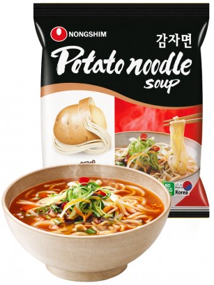 Fideos Ramen Coreanos de Patata, Carne y Verduras 100g.