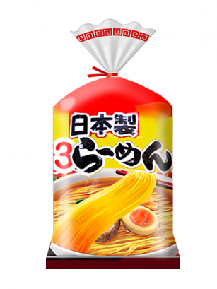 3 Raciones de Fideos Ramen Shoyu Frescos 600g.