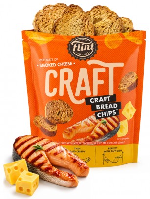Chips de Pan Centeno Salmón y Queso | Flint Craft 80 g