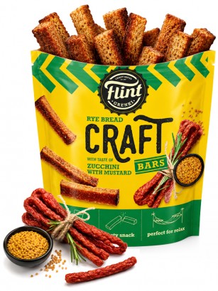 Sticks Pan de Centeno Salchicha y Mostaza | Flint 80 g