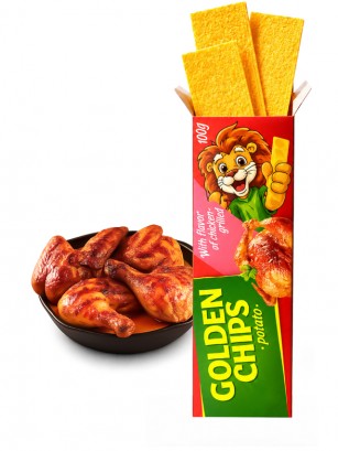 Patatas Golden Chips Pollo Asado | 100 g