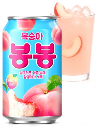 Haitai Peach Bong Bong | Bebida Coreana de Melocotón 340 ml