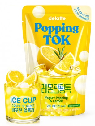 Limonada Pouch Coreana con Bobas de Yogur | Popping Tok 230 ml