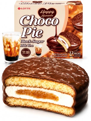 Choco Pie Black Sugar Milk Tea | Lotte 336 g