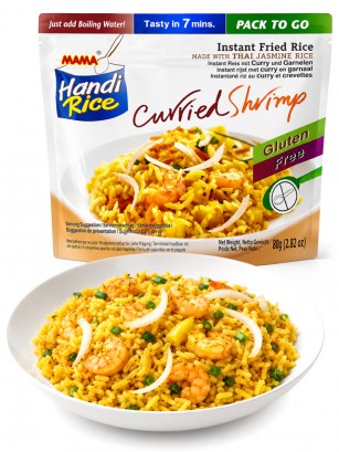 Arroz Instantáneo Curry con Gambas | MAMA Handi Rice 80 g