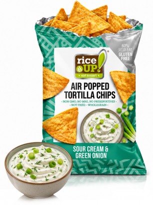 Nachos Rice Up Salsa Agria y Cebolleta | Sin Gluten 60 g.