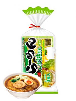3 Raciones de Fideos Ramen Tonkotsu Frescos 618g.