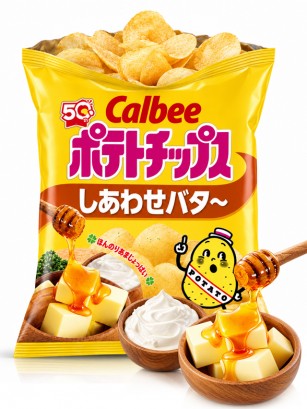 Patatas Calbee Miel, Mantequilla y Mascarpone | 55 g