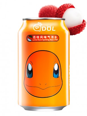 Agua Soda Sabor Lichi | Edición Pokemon Charmander 330 ml.