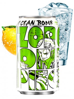 Agua Soda Sabor Miel y Limón | Edición One Piece | Zoro 330 ml.