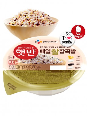 Arroz Blanco y Arroz Glutinoso Coreano Cocido Multi Grano | 1 Ración 210 grs.