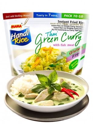 Arroz Jazmín Instantáneo Salteado Curry Verde Tailandés 80g.