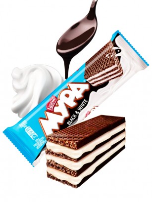 Barquillo de Chocolate y Nata Black & White 33 grs.