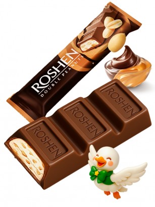 Chocolatina Roshen Doble Cacahuete | Dairy Sweets 39g.