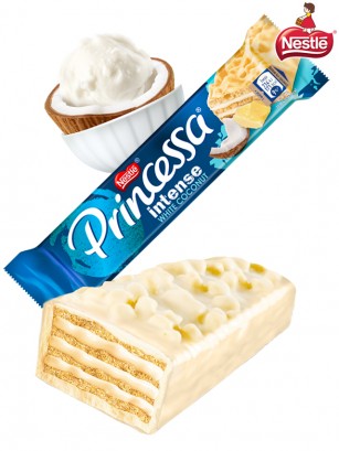 Barrita Princessa Chocolate Blanco Nestle y Crema de Coco 30,5 grs.