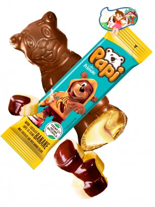 Chocolatina Osito con relleno de Crema de Platano | Primola 27 grs.