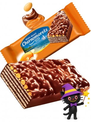 Chocolatina de Barquillo de Cacao con Caramelo y Cacahuetes | Dairy Sweets 75g.