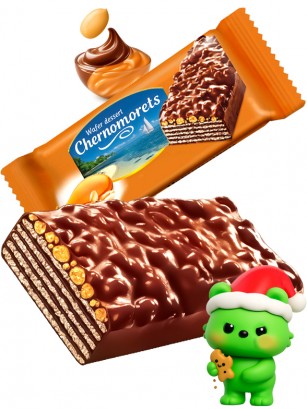 Chocolatina de Barquillo de Cacao con Caramelo y Cacahuetes | Dairy Sweets 75g.