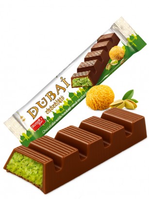 Chocolatina Dubai de Kataifi y Crema de Pistacho 45g.