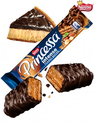 Barrita de Barquillo Princessa de Chocolate Negro Nestle y Crema de Cachuete 31g.