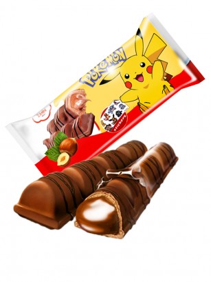Chocolatinas Pokemon de Crema de Chocolate con Avellanas | 2 Unidades 45 grs.