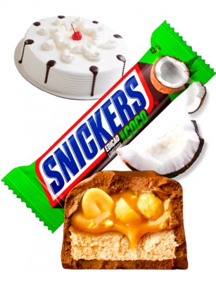 Chocolatina Snickers de Chocolate de Pastel de Coco 42 grs.