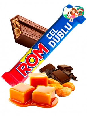 Barritas de Chocolate Rellenas de Caramelo y Crema de Ron 50 grs.