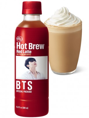 Café Coreano Hot Brew Red Latte | BTS Edition | 7 Diseños Aleatorios 350 ml.