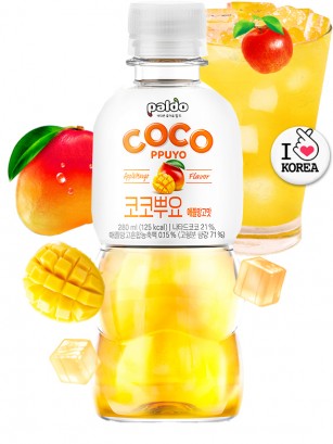 Bebida Coreana Jelly Sabor Manzana y Mango | Coco Ppuyo 280 ml.